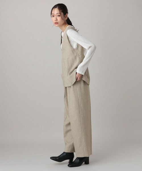 GLOBAL WORK（グローバルワーク）の「MATINEE LINE/ツィードライク/サロペット/625085（サロペット/オーバーオール・レディース・ダークブラウン/ベージュ/チャコールグレー・LARGE/MEDIUM）」の19枚目の写真