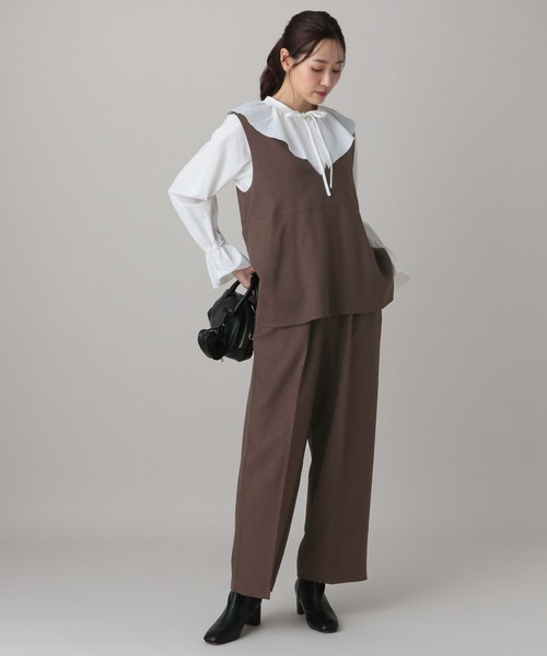 GLOBAL WORK（グローバルワーク）の「MATINEE LINE/ツィードライク/サロペット/625085（サロペット/オーバーオール・レディース・ダークブラウン/ベージュ/チャコールグレー・LARGE/MEDIUM）」の11枚目の写真