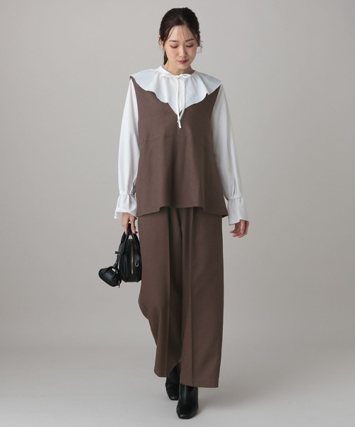 GLOBAL WORK（グローバルワーク）の「MATINEE LINE/ツィードライク/サロペット/625085（サロペット/オーバーオール・レディース・ダークブラウン/ベージュ/チャコールグレー・LARGE/MEDIUM）」の12枚目の写真