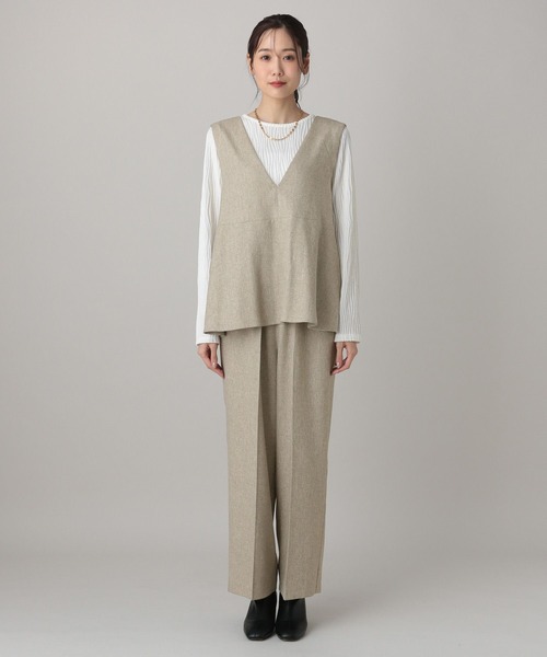 GLOBAL WORK（グローバルワーク）の「MATINEE LINE/ツィードライク/サロペット/625085（サロペット/オーバーオール・レディース・ダークブラウン/ベージュ/チャコールグレー・LARGE/MEDIUM）」の20枚目の写真