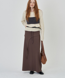 THE-ABON（エイボン）の「ロープバンディングスカートブラウン（スカート）」