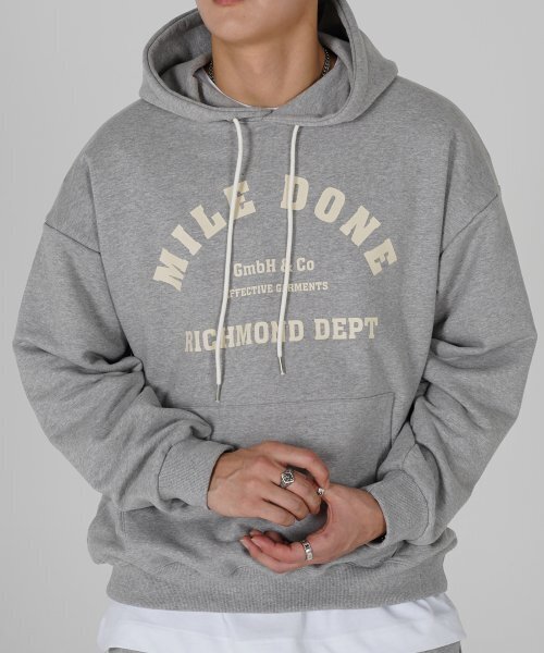 THE MILE（ザマイル）の「MILEDONE マイルドン シグネチャーフードパーカー[GREY]（パーカー・メンズ・その他・L/M/S/XL）」の3枚目の写真