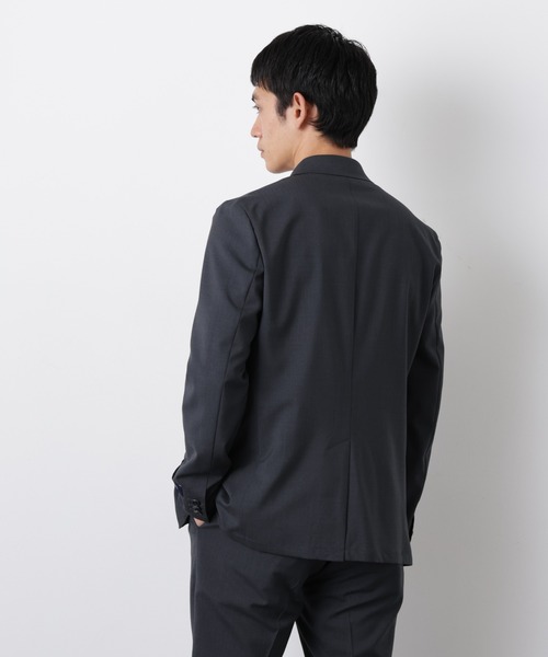 NANO universe(ナノユニバース)の「「DamerinoSelect」JAPANfabricウールストレッチジャケット(セットアップ可)(テーラードジャケット・メンズ・ブラウン/ネイビー/チャコール・L/S/M)」の22枚目の写真