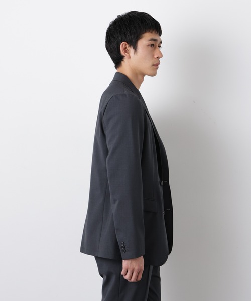NANO universe(ナノユニバース)の「「DamerinoSelect」JAPANfabricウールストレッチジャケット(セットアップ可)(テーラードジャケット・メンズ・ブラウン/ネイビー/チャコール・L/S/M)」の21枚目の写真