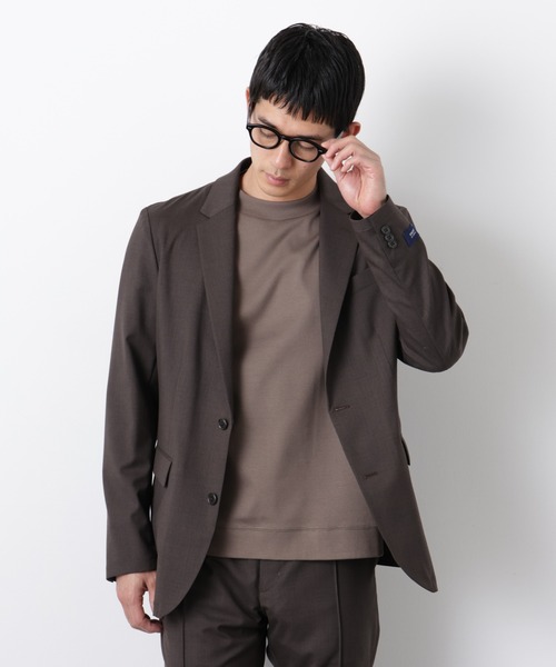 NANO universe(ナノユニバース)の「「DamerinoSelect」JAPANfabricウールストレッチジャケット(セットアップ可)(テーラードジャケット・メンズ・ブラウン/ネイビー/チャコール・L/S/M)」の14枚目の写真