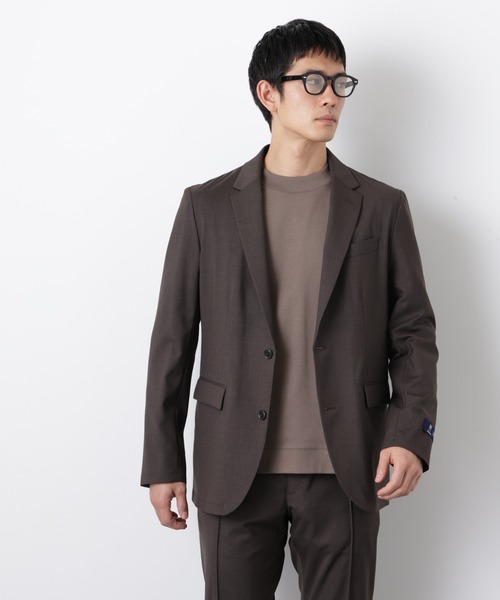NANO universe(ナノユニバース)の「「DamerinoSelect」JAPANfabricウールストレッチジャケット(セットアップ可)(テーラードジャケット・メンズ・ブラウン/ネイビー/チャコール・L/S/M)」の15枚目の写真