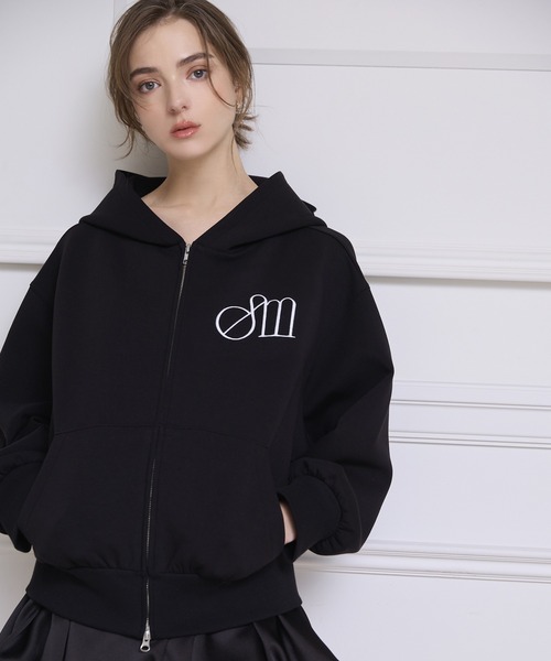 EIMY ISTOIRE(エイミーイストワール)の「EIMYロゴダンボールパーカー(Tシャツ/カットソー・レディース・ブラック/オフホワイト/グレー・F)」の4枚目の写真