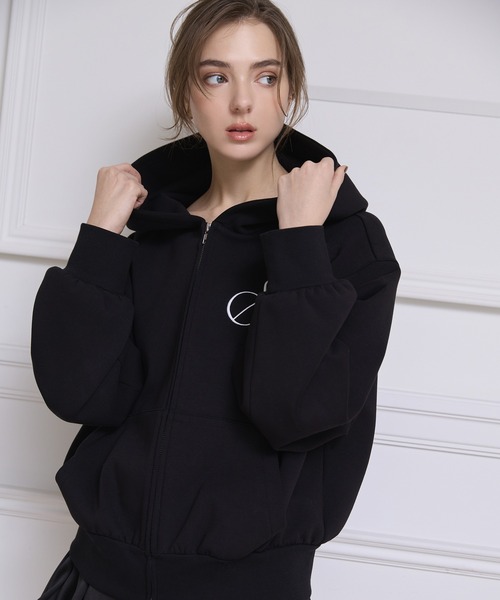 EIMY ISTOIRE(エイミーイストワール)の「EIMYロゴダンボールパーカー(Tシャツ/カットソー・レディース・ブラック/オフホワイト/グレー・F)」の6枚目の写真