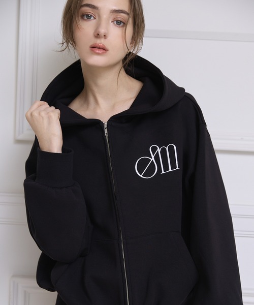 EIMY ISTOIRE(エイミーイストワール)の「EIMYロゴダンボールパーカー(Tシャツ/カットソー・レディース・ブラック/オフホワイト/グレー・F)」の7枚目の写真