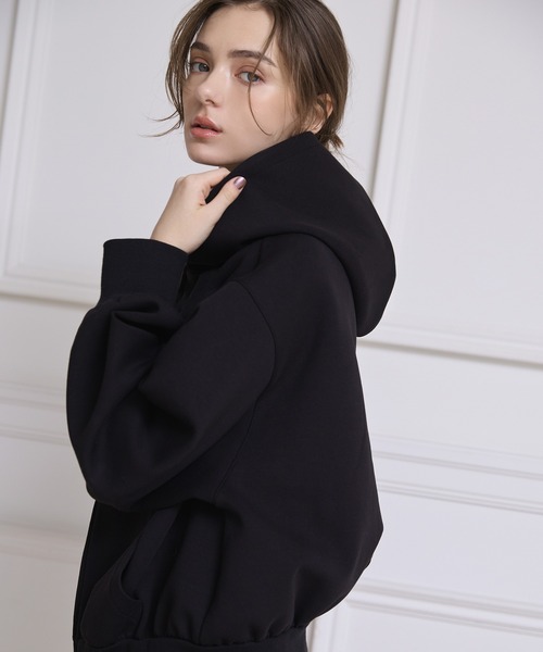 EIMY ISTOIRE(エイミーイストワール)の「EIMYロゴダンボールパーカー(Tシャツ/カットソー・レディース・ブラック/オフホワイト/グレー・F)」の8枚目の写真