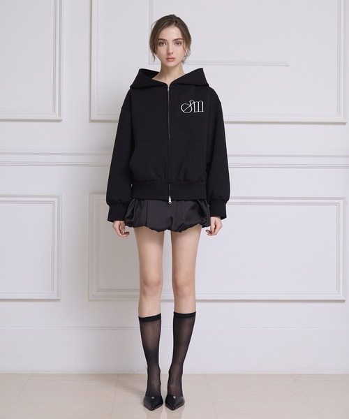 EIMY ISTOIRE(エイミーイストワール)の「EIMYロゴダンボールパーカー(Tシャツ/カットソー・レディース・ブラック/オフホワイト/グレー・F)」の9枚目の写真