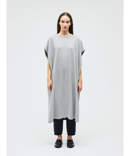 mizuiroind（ミズイロインド）の「mizuiro ind ドライフレンチテリーノースリーブロングワンピース（ワンピース・レディース・ブラック/グレー・FREE）」の2枚目の写真