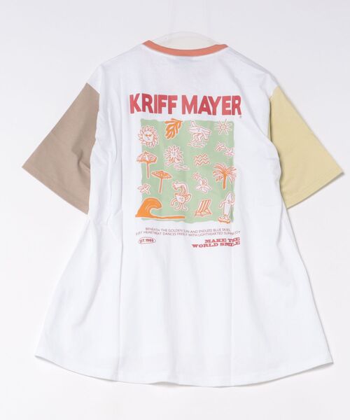 KRIFF MAYER Lady's Collection(クリフメイヤーレディースコレクション)の「【本体綿100%】プリント半袖チュニック(ゆるキャラ)(Tシャツ/カットソー・レディース・チャコール/カラフル/オフホワイト/パープル/ベージュ・LARGE/MEDIUM)」の9枚目の写真