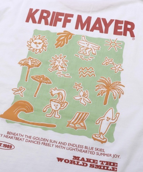 KRIFF MAYER Lady's Collection(クリフメイヤーレディースコレクション)の「【本体綿100%】プリント半袖チュニック(ゆるキャラ)(Tシャツ/カットソー・レディース・チャコール/カラフル/オフホワイト/パープル/ベージュ・LARGE/MEDIUM)」の15枚目の写真