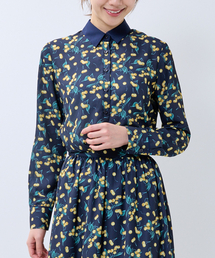 NARACAMICIE | 【NARACAMICIE】チェリー柄配色シャツ衿長袖ブラウス(シャツ/ブラウス)