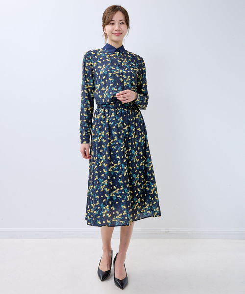 NARACAMICIE（ナラカミーチェ）の「【NARACAMICIE】チェリー柄配色シャツ衿長袖ブラウス（シャツ/ブラウス・レディース・ネイビー/ブルー・L/M）」の12枚目の写真