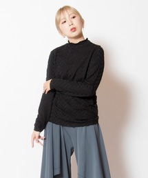 OSMOSIS | ピンタックハイネックTシャツ(Tシャツ/カットソー)