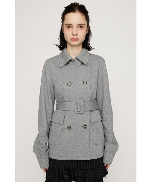 SLY（スライ）の「SWEAT FABRIC PEA COAT スウェットファブリック
