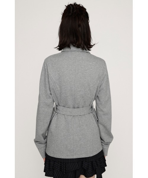 SLY（スライ）の「SWEAT FABRIC PEA COAT スウェットファブリックピーコ―ト 春服（ピーコート・レディース・ブラック/杢グレー・FREE）」の12枚目の写真
