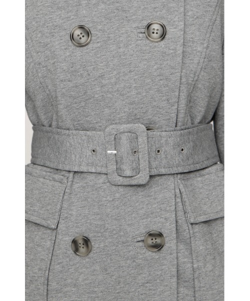 SLY（スライ）の「SWEAT FABRIC PEA COAT スウェットファブリックピーコ―ト 春服（ピーコート・レディース・ブラック/杢グレー・FREE）」の13枚目の写真