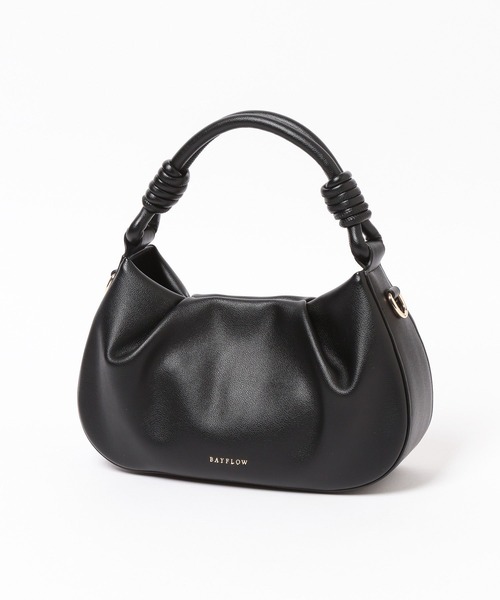 BAYFLOW（ベイフロー）の「[500mlのペットボトルも入る]ノットワンハンドルショルダーバッグ（ハンドバッグ・レディース・ブラック/ベージュ/ライトグリーン・FREE）」の12枚目の写真