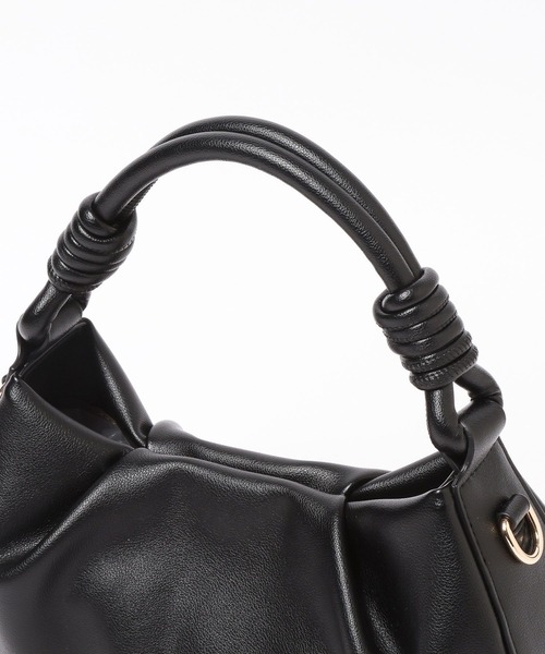 BAYFLOW（ベイフロー）の「[500mlのペットボトルも入る]ノットワンハンドルショルダーバッグ（ハンドバッグ・レディース・ブラック/ベージュ/ライトグリーン・FREE）」の18枚目の写真