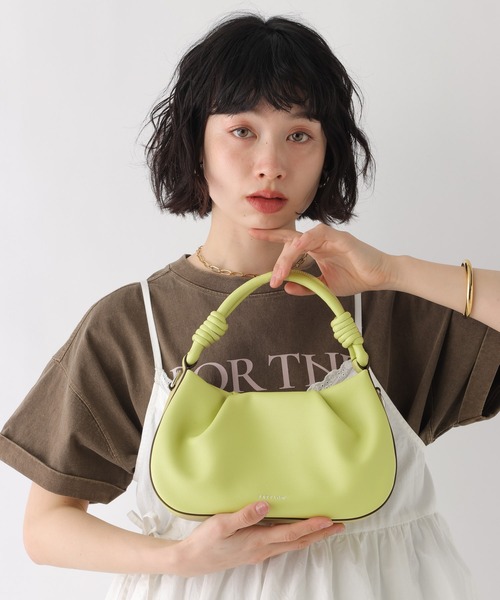 BAYFLOW（ベイフロー）の「[500mlのペットボトルも入る]ノットワンハンドルショルダーバッグ（ハンドバッグ・レディース・ブラック/ベージュ/ライトグリーン・FREE）」の11枚目の写真
