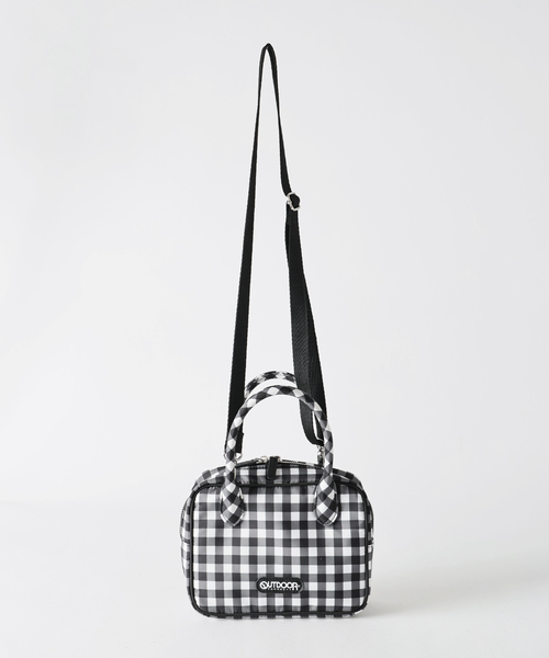 OUTDOOR PRODUCTS(アウトドアプロダクツ)の「2WAY CUBEBAG GinghamCheck(ショルダーバッグ・レディース・ブラック系その他・FREE)」の4枚目の写真