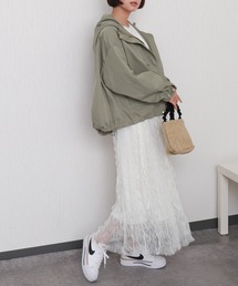 libelle more（リベル モア）の「【テフロン加工／防汚機能／撥水】Eツイルギャザーブルゾン マウンテンパーカー（マウンテンパーカー）」