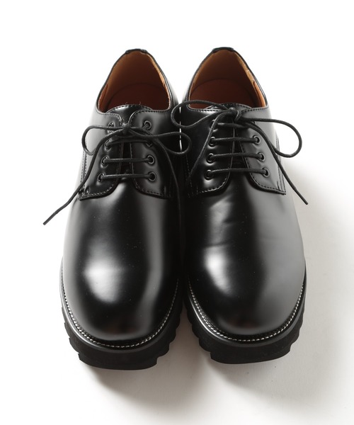HAUS(ハウス)の「【HAUS】SHARK SOLE PLAIN TOE SHOES / シャークソールプレーントゥシューズ PU レザーシューズ(ドレスシューズ・メンズ・ブラック・S/LL/L/M)」の7枚目の写真