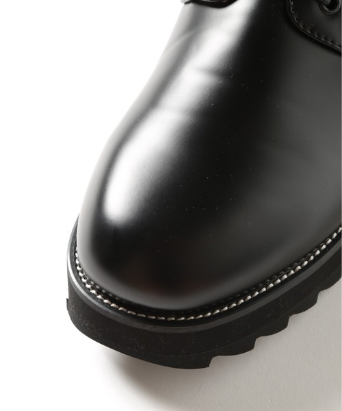 HAUS(ハウス)の「【HAUS】SHARK SOLE PLAIN TOE SHOES / シャークソールプレーントゥシューズ PU レザーシューズ(ドレスシューズ・メンズ・ブラック・S/LL/L/M)」の10枚目の写真