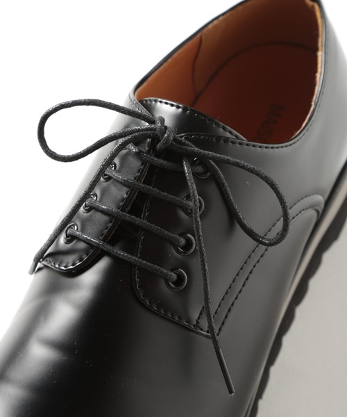 HAUS(ハウス)の「【HAUS】SHARK SOLE PLAIN TOE SHOES / シャークソールプレーントゥシューズ PU レザーシューズ(ドレスシューズ・メンズ・ブラック・S/LL/L/M)」の11枚目の写真