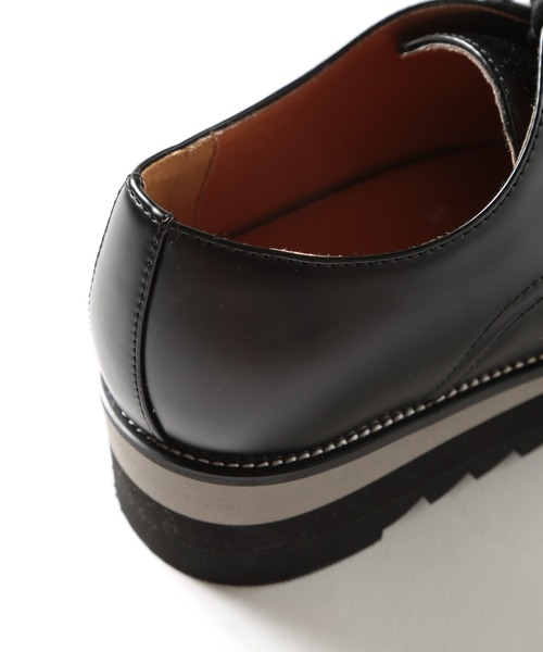 HAUS(ハウス)の「【HAUS】SHARK SOLE PLAIN TOE SHOES / シャークソールプレーントゥシューズ PU レザーシューズ(ドレスシューズ・メンズ・ブラック・S/LL/L/M)」の12枚目の写真