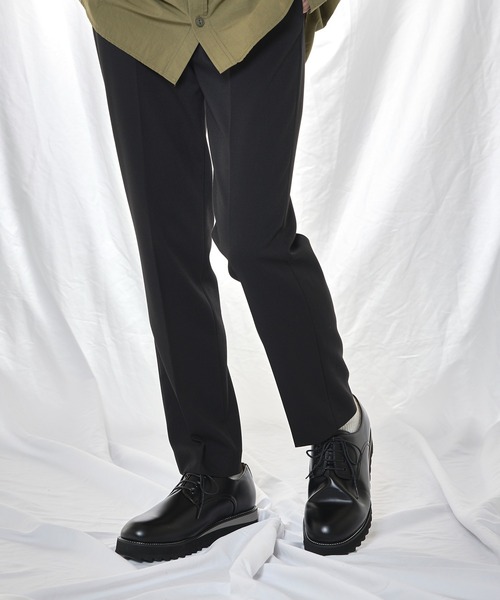 HAUS(ハウス)の「【HAUS】SHARK SOLE PLAIN TOE SHOES / シャークソールプレーントゥシューズ PU レザーシューズ(ドレスシューズ・メンズ・ブラック・S/LL/L/M)」の18枚目の写真