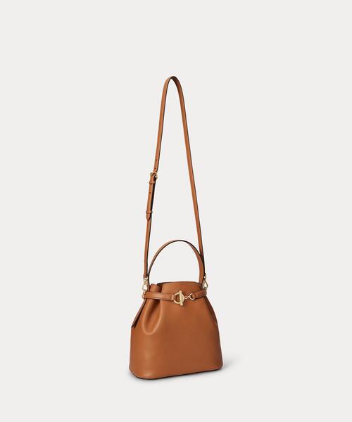 LAUREN RALPH LAUREN（ローレン ラルフ ローレン）の「レザー ミディアム Blaike バケット バッグ（ハンドバッグ・レディース・ブラウン・ONE）」の10枚目の写真