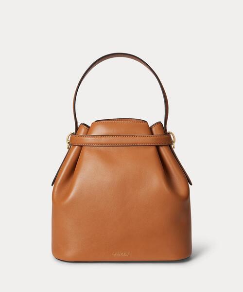 LAUREN RALPH LAUREN（ローレン ラルフ ローレン）の「レザー ミディアム Blaike バケット バッグ（ハンドバッグ・レディース・ブラウン・ONE）」の11枚目の写真