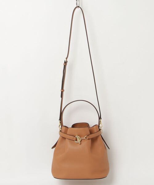 LAUREN RALPH LAUREN（ローレン ラルフ ローレン）の「レザー ミディアム Blaike バケット バッグ（ハンドバッグ・レディース・ブラウン・ONE）」の8枚目の写真