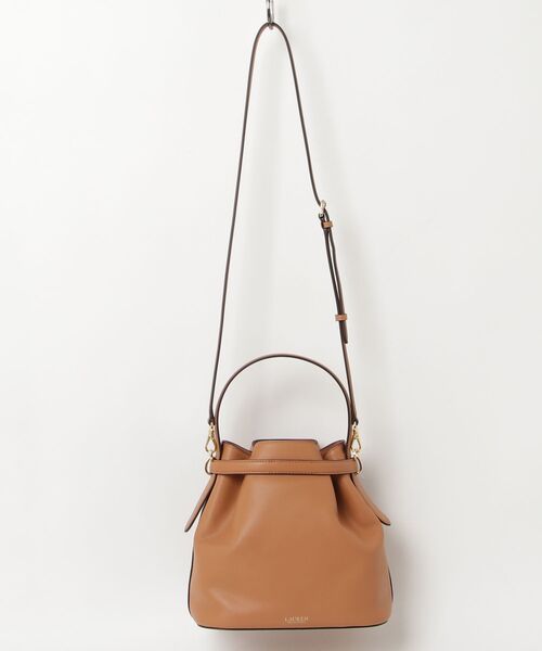 LAUREN RALPH LAUREN（ローレン ラルフ ローレン）の「レザー ミディアム Blaike バケット バッグ（ハンドバッグ・レディース・ブラウン・ONE）」の9枚目の写真