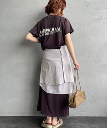 AMERICANA（アメリカーナ）の「【WEB先行予約】[Americana アメリカーナ] 別注 AMERICANA バックロゴプリント マキシ丈ワンピース（ワンピース）」