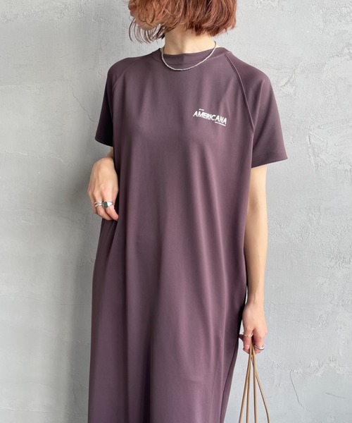 AMERICANA（アメリカーナ）の「【WEB先行予約】[Americana/アメリカーナ] 別注 AMERICANA バックロゴプリント マキシ丈ワンピース（ワンピース・レディース・ブラック/ブラウン/オリーブ・ONE SIZE）」の18枚目の写真