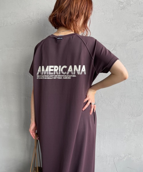 AMERICANA（アメリカーナ）の「【WEB先行予約】[Americana/アメリカーナ] 別注 AMERICANA バックロゴプリント マキシ丈ワンピース（ワンピース・レディース・ブラック/ブラウン/オリーブ・ONE SIZE）」の20枚目の写真