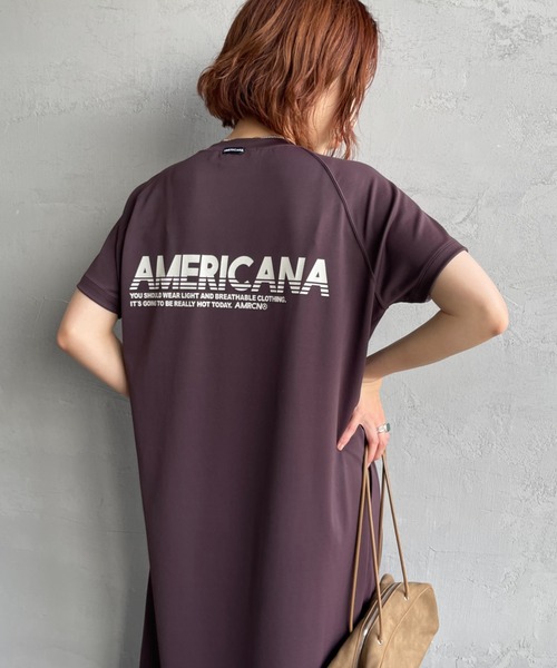 AMERICANA（アメリカーナ）の「【WEB先行予約】[Americana/アメリカーナ] 別注 AMERICANA バックロゴプリント マキシ丈ワンピース（ワンピース・レディース・ブラック/ブラウン/オリーブ・ONE SIZE）」の17枚目の写真
