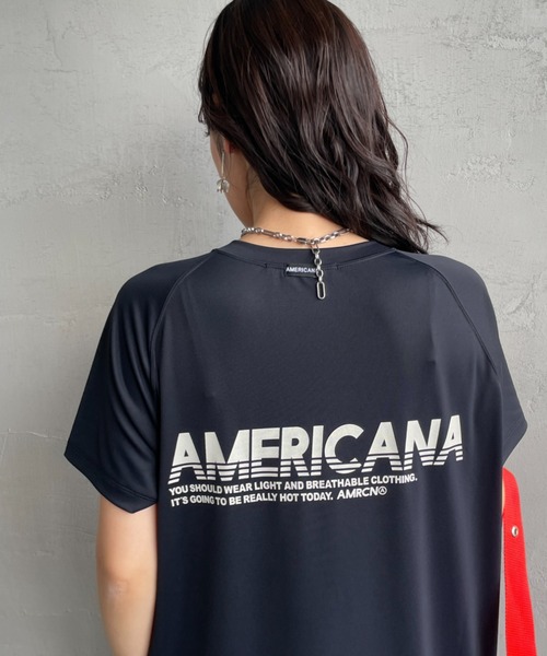 AMERICANA（アメリカーナ）の「【WEB先行予約】[Americana/アメリカーナ] 別注 AMERICANA バックロゴプリント マキシ丈ワンピース（ワンピース・レディース・ブラック/ブラウン/オリーブ・ONE SIZE）」の9枚目の写真