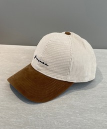 Lips（リップス）の「コーデュロイコンビカラーCAP/スウェード調ブリム/ミニ刺繍（キャップ）」