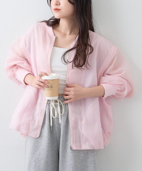 CIAOPANIC TYPY（チャオパニックティピー）の「リップストップ裾バルーン2WAYMA-1（ブルゾン・レディース・ピンク/ブラック/オフホワイト・ONE SIZE）」の3枚目の写真