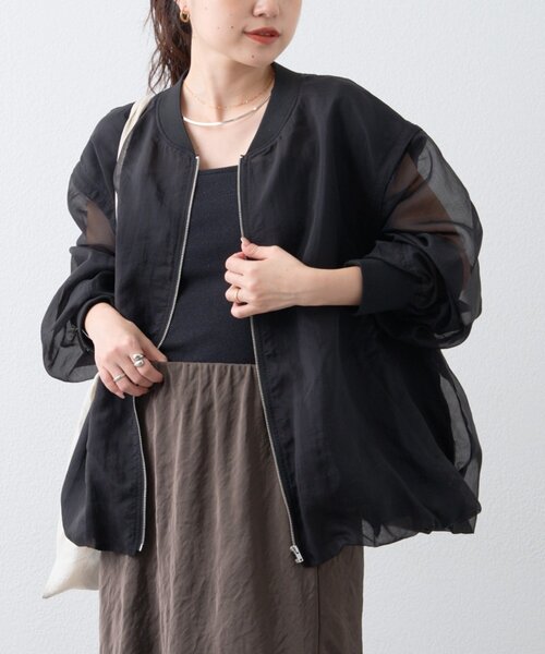 CIAOPANIC TYPY（チャオパニックティピー）の「リップストップ裾バルーン2WAYMA-1（ブルゾン・レディース・ピンク/ブラック/オフホワイト・ONE SIZE）」の4枚目の写真