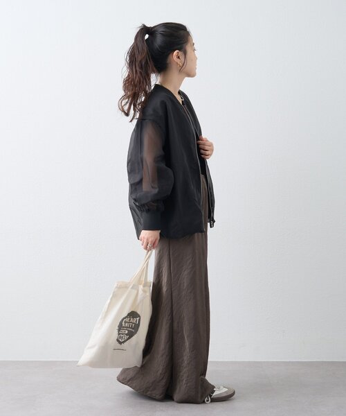 CIAOPANIC TYPY（チャオパニックティピー）の「リップストップ裾バルーン2WAYMA-1（ブルゾン・レディース・ピンク/ブラック/オフホワイト・ONE SIZE）」の8枚目の写真