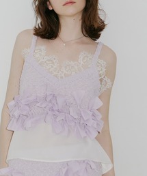 J1U by LA BELLE ETUDE（ジユウバイラベルエチュード）の「メニーリボンサマーニットビスチェⅢ【セットアップ対応】（その他トップス）」