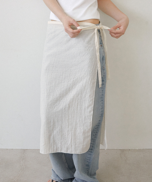 HALDEN(ハルデン)の「stripe pattern layered wrap skirt (WS002_ivory)(スカート・レディース・その他・FREE)」の2枚目の写真