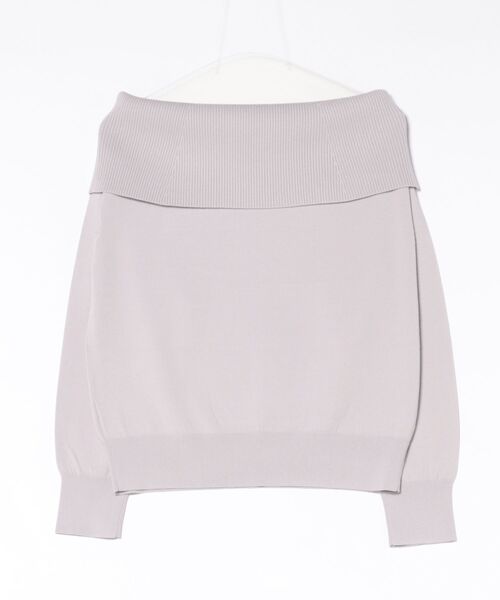 STRAWBERRY-FIELDS（ストロベリーフィールズ）の「コンフォートイネス_オフショルダ―ニット（ニット/セーター・レディース・オフホワイト/ライトグレー・2）」の11枚目の写真